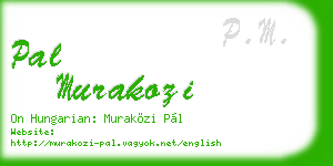 pal murakozi business card