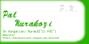 pal murakozi business card